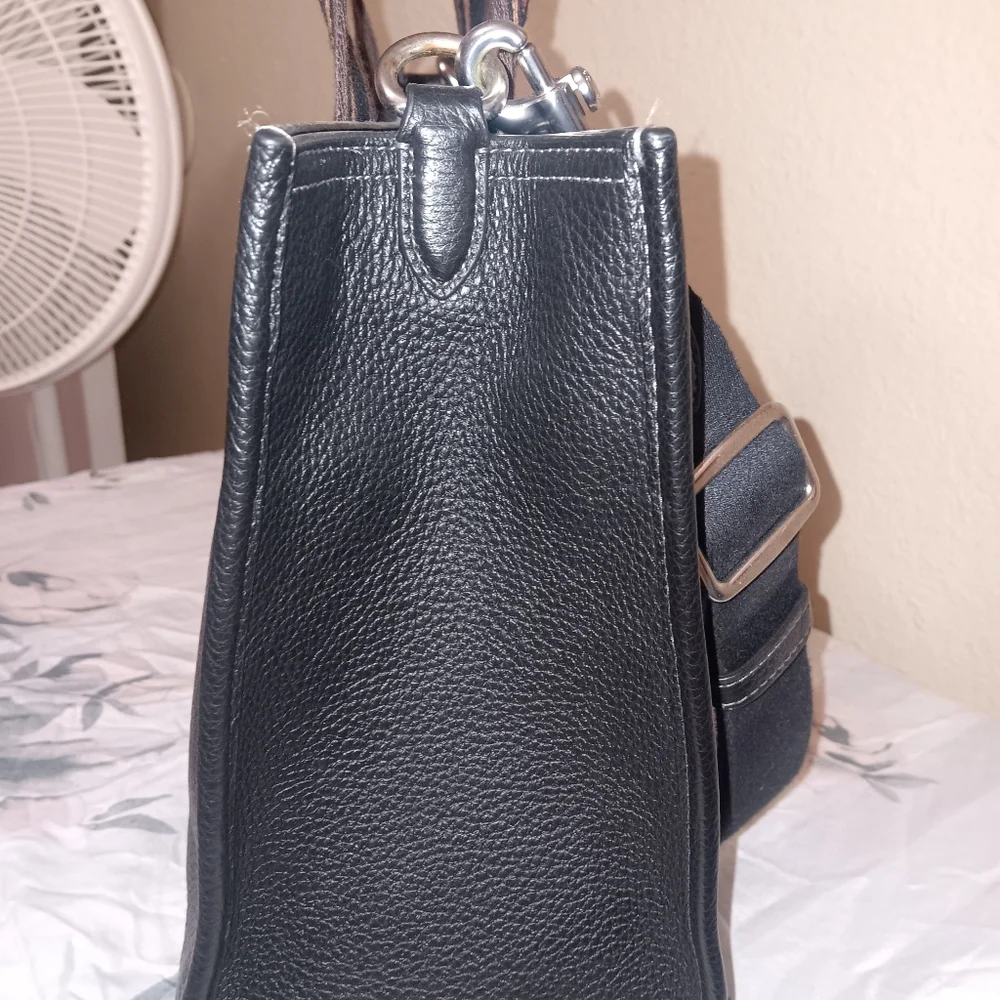Coach Black and Brown Leather Smith Tote - Picture 6 of 12